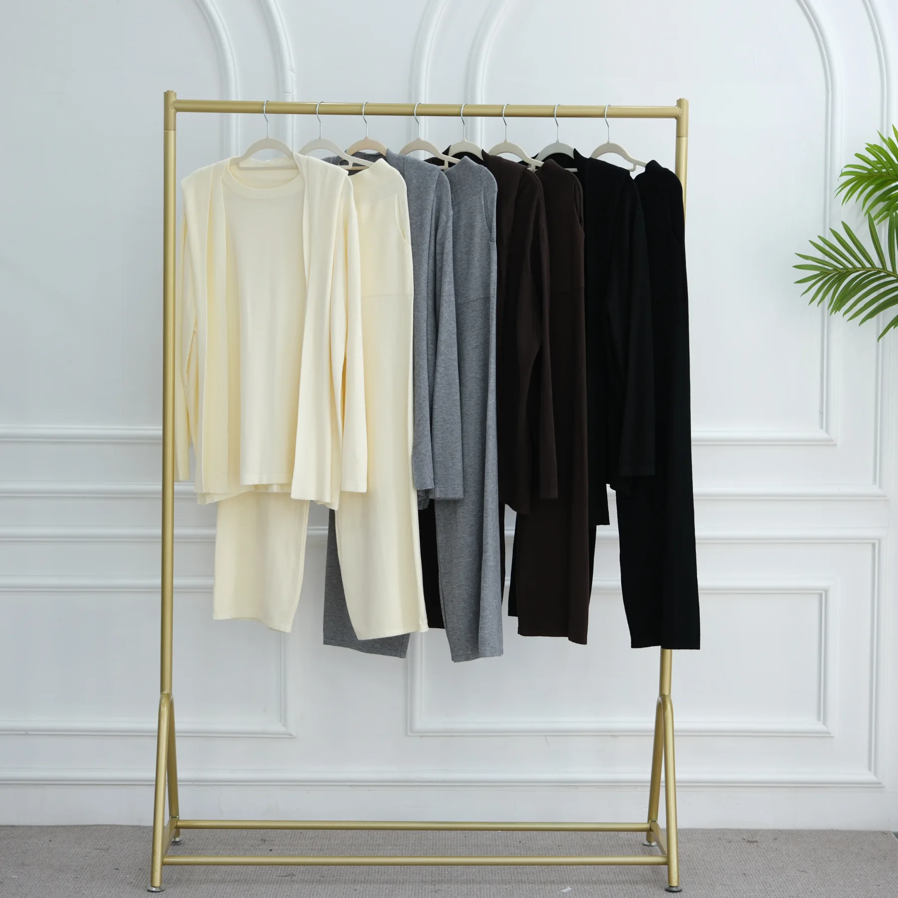 Muslim Set Women Elastic Knitted 2 Piece Pullover Sweater Tops Pants Suit Islam Trousers Knitwear Dubai Abaya Kaftan Ensembles
Muslim Set Women Elastic Knitted 2 Piece Pullover Sweater Tops Pants Suit Islam Trousers Knitwear Dubai Abaya Kaftan Ensembles