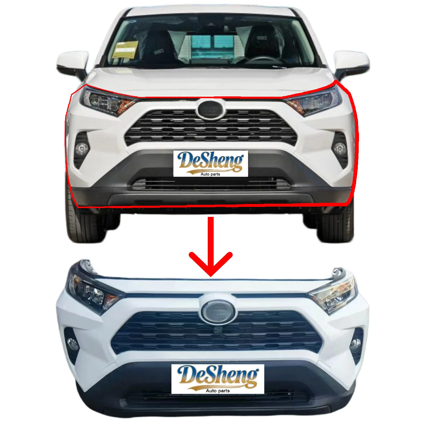 In-stock and Ready to Ship:High-quality Front Nose Assembly for RAV4,including Front Bumper,headlight Grille, Radiator.
In-stock and Ready to Ship:High-quality Front Nose Assembly for RAV4,including Front Bumper,headlight Grille, Radiator.