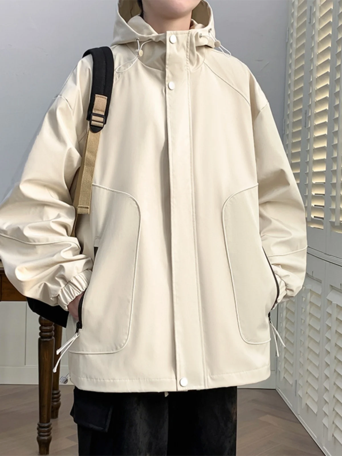 Men's Hooded Jaet 2024 Autumn Winter New Sle Trendy Korean Loose Thiened Workwear Versatile Outerwear Windproof Long Sl...
Men's Hooded Jaet 2024 Autumn Winter New Sle Trendy Korean Loose Thiened Workwear Versatile Outerwear Windproof Long Sl...