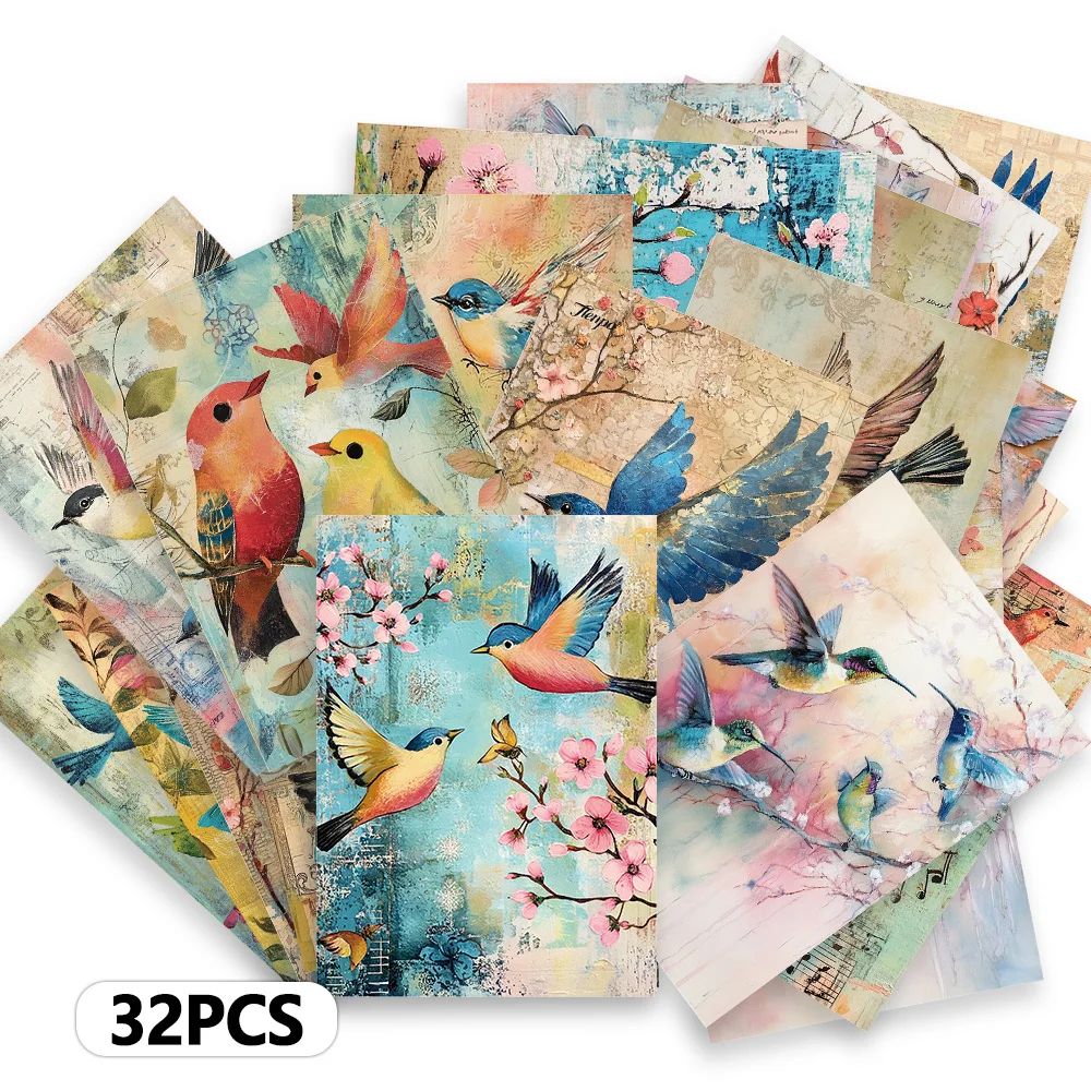 32pcs,watercolor flower and bird postcards, wall stickers, mailing cards, greeting cards, DIY postcards, commemorative postcards
32pcs,watercolor flower and bird postcards, wall stickers, mailing cards, greeting cards, DIY postcards, commemorative postcards