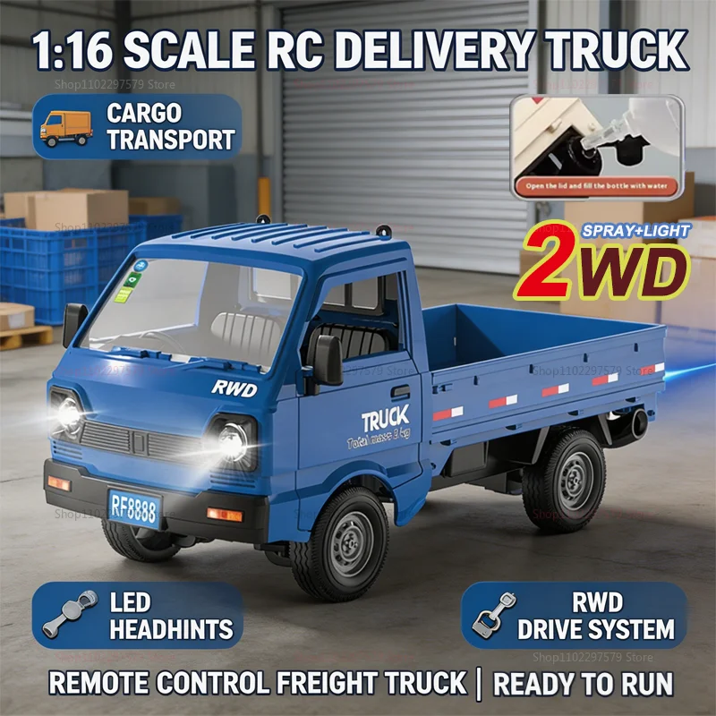 New 1:16 Remote Control Car 2.4GHz 360° Drift Truck With Spray LED Lights Off-Road Toys For Kids Birthday Gifts Outdoor Indoor
New 1:16 Remote Control Car 2.4GHz 360° Drift Truck With Spray LED Lights Off-Road Toys For Kids Birthday Gifts Outdoor Indoor