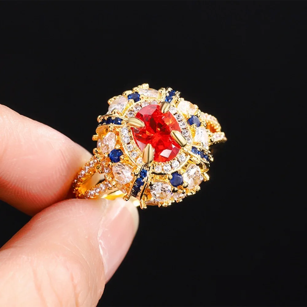Ins Style Ring, Sea Blue Treasure Italian Retro Middle Ages Banquet Jewelry Simulation Ruby Rings with Adjustable Opening
Ins Style Ring, Sea Blue Treasure Italian Retro Middle Ages Banquet Jewelry Simulation Ruby Rings with Adjustable Opening