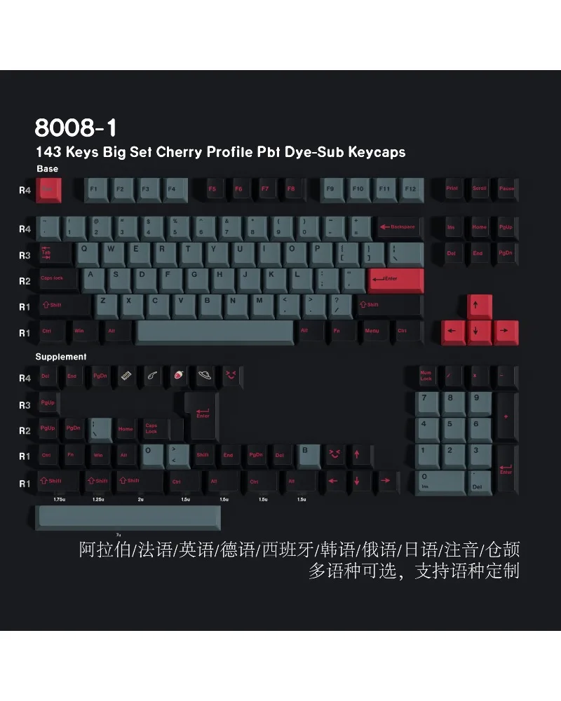 Original 8008 Five-sided Sublimation Keycap PBT Cangjie Arabic Korean German French Spanish Russian
Original 8008 Five-sided Sublimation Keycap PBT Cangjie Arabic Korean German French Spanish Russian