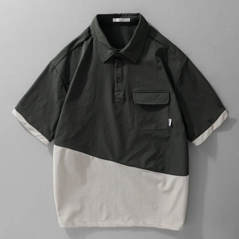 Contrast Color Drop Shoulder Half Sleeve Oversized Buttons Summer Vintage Streetwear Trendy Polo Shirt Men’s Casual Stretch Tees
Contrast Color Drop Shoulder Half Sleeve Oversized Buttons Summer Vintage Streetwear Trendy Polo Shirt Men’s Casual Stretch Tees