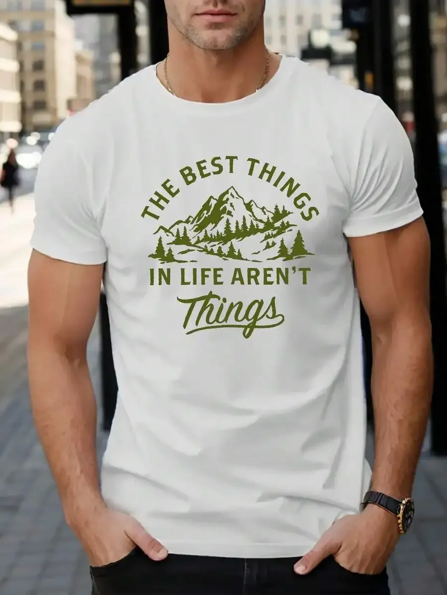 Casual Short Sleeve Cotton Tee Shirt With Print For Men
Casual Short Sleeve Cotton Tee Shirt With Print For Men