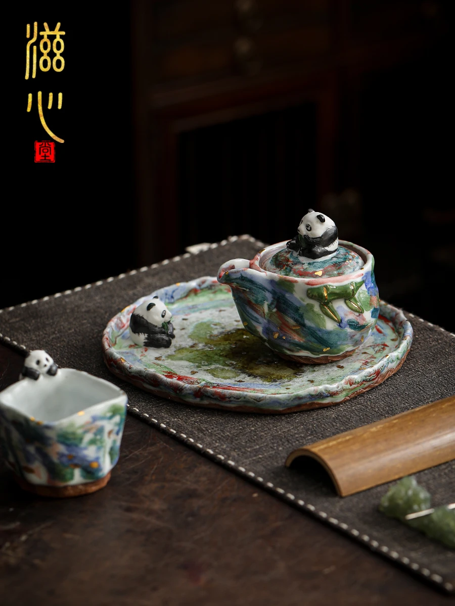High-End Rock Mine Wild Burning Panda Hand-Held Teapot Ceramic Handmade Home Single Tea Drinking Making Aquarius Pot
High-End Rock Mine Wild Burning Panda Hand-Held Teapot Ceramic Handmade Home Single Tea Drinking Making Aquarius Pot