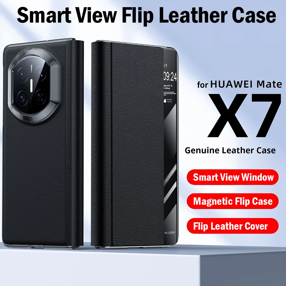 Flip Leather Cover for Huawei Mate X7 Case Magnetic Leather Smart View Protection Phone Capa for Huawei Mate X7 5G Funda
Flip Leather Cover for Huawei Mate X7 Case Magnetic Leather Smart View Protection Phone Capa for Huawei Mate X7 5G Funda