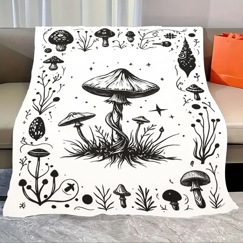 1pc Flannel Blanket Boho Chic Mushroom Print Blanket for Cozy Home Decor 
1pc Flannel Blanket Boho Chic Mushroom Print Blanket for Cozy Home Decor