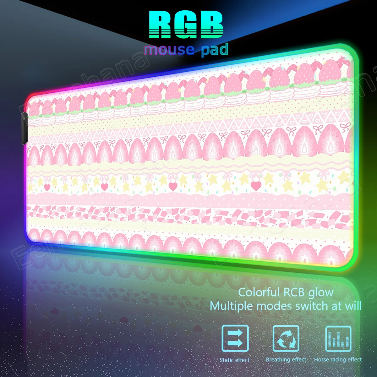 RGB Pink Delicious Cake PC Gamer Locking Edge Mouse Pad Pink Strawberry Office Keyboard Accessories Laptop Luminescence Desk Mat
RGB Pink Delicious Cake PC Gamer Locking Edge Mouse Pad Pink Strawberry Office Keyboard Accessories Laptop Luminescence Desk Mat