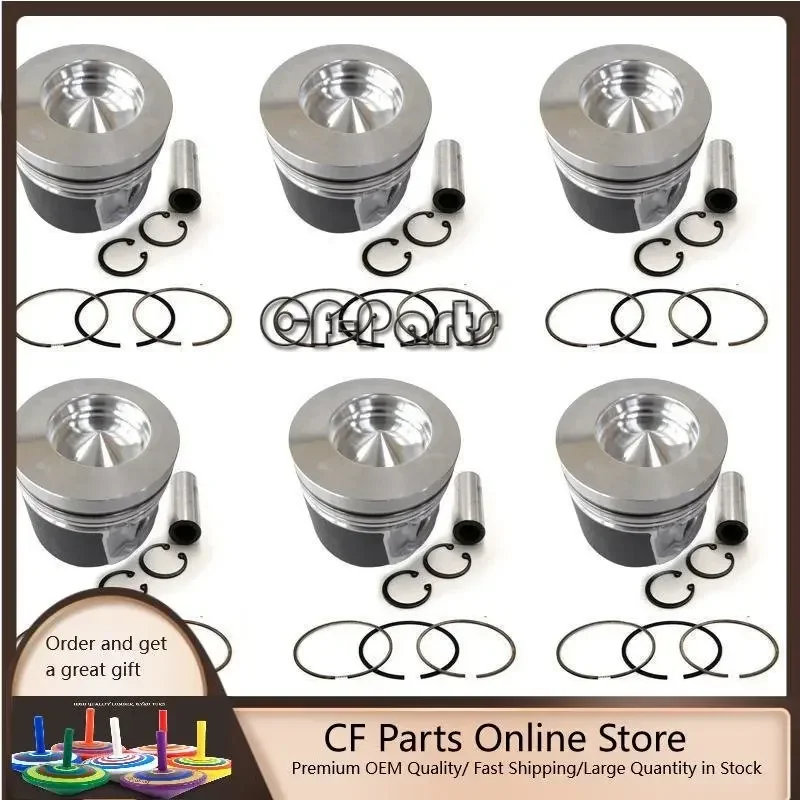 New 6 Sets STD Piston Kit With Ring 04255214 04501352 Fit For Volvo D7D Engine 108MM
New 6 Sets STD Piston Kit With Ring 04255214 04501352 Fit For Volvo D7D Engine 108MM