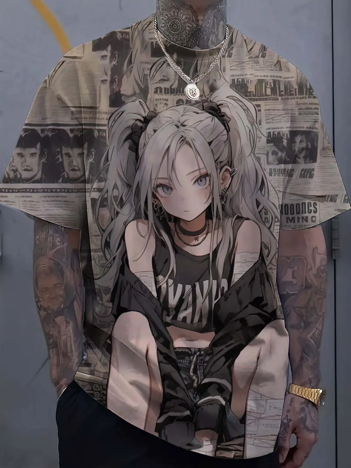 Cartoon Tattoo Girl Pattern 3d Printed Men's T-Shirt Oversized Sweatshirt For Men Bad Girl Harajuku Top Short Sleeve T Shirt
Cartoon Tattoo Girl Pattern 3d Printed Men's T-Shirt Oversized Sweatshirt For Men Bad Girl Harajuku Top Short Sleeve T Shirt