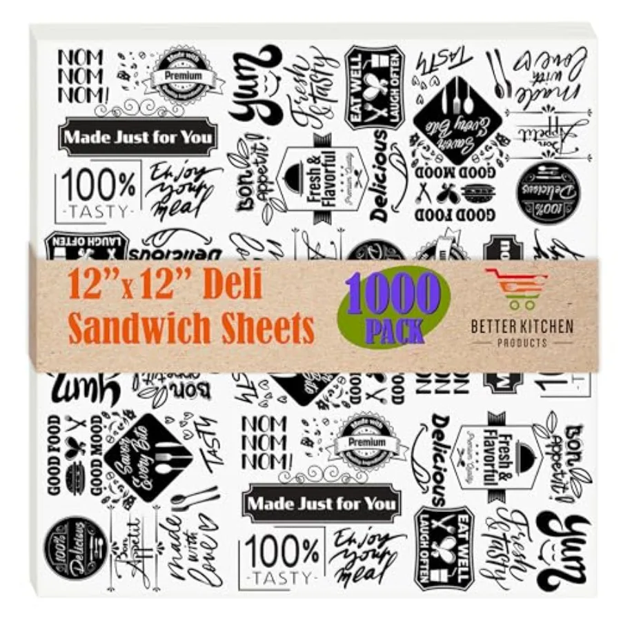 1, 000 Count Deli Dry Wax Paper Sheets, 12 x 12 inch, Greaseproof Newsprint Deli Wrap for Foodservice, Food Basket Liners, Disp
1, 000 Count Deli Dry Wax Paper Sheets, 12 x 12 inch, Greaseproof Newsprint Deli Wrap for Foodservice, Food Basket Liners, Disp