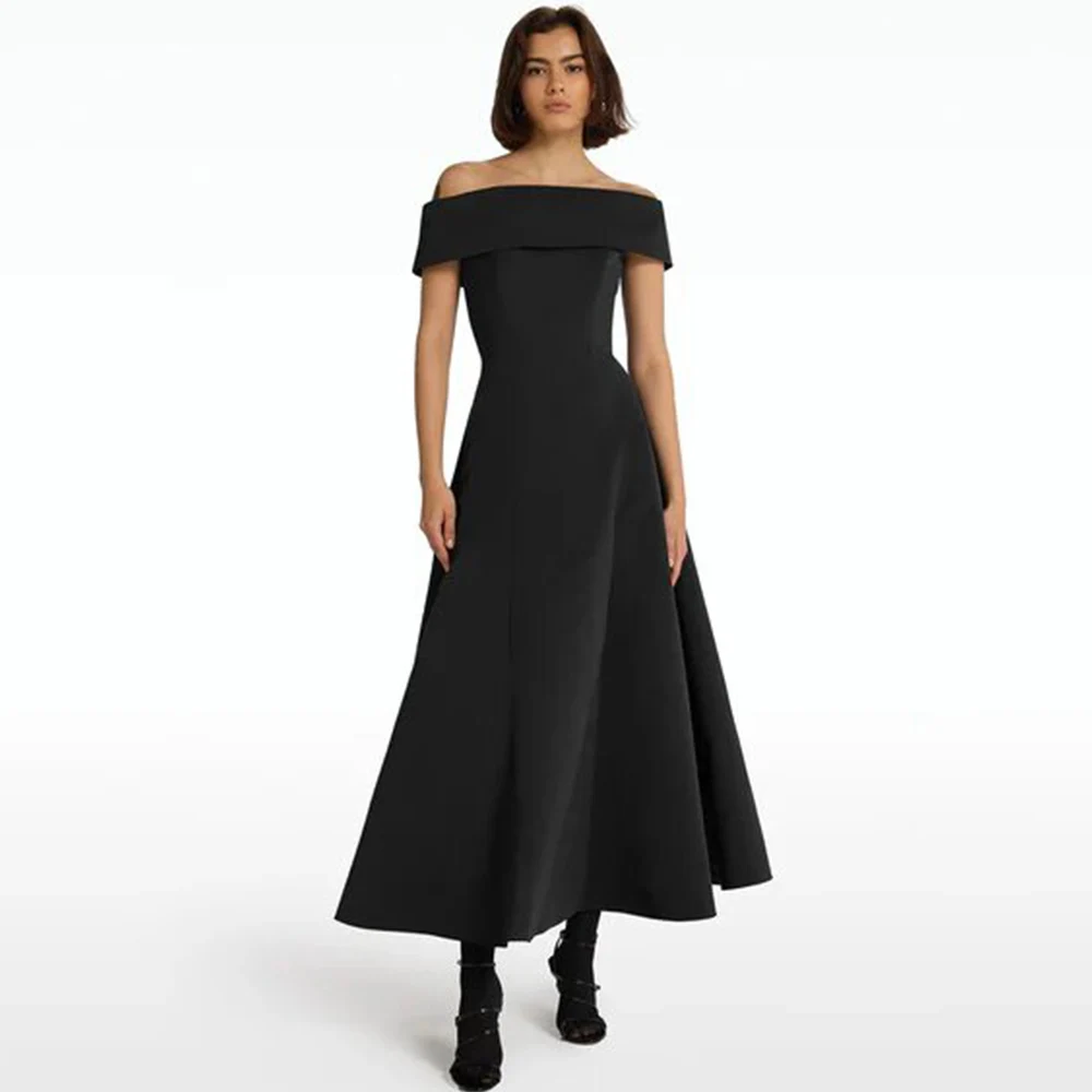 Elegant Prom Dresses for Ladies Jersey A-line Evening Dress Black Ruched Off-the-shoulder 2024 Women's Evening Ball Gown
Elegant Prom Dresses for Ladies Jersey A-line Evening Dress Black Ruched Off-the-shoulder 2024 Women's Evening Ball Gown