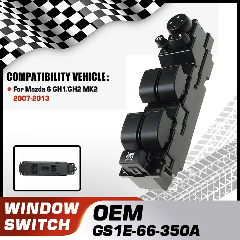 GS1E-66-350A Front Driver Side Window Switch Button Panel For Mazda 6 GH1 GH2 MK2 2007 2008 2009 2010 2011 2012 2013 12+9 Pins
GS1E-66-350A Front Driver Side Window Switch Button Panel For Mazda 6 GH1 GH2 MK2 2007 2008 2009 2010 2011 2012 2013 12+9 Pins