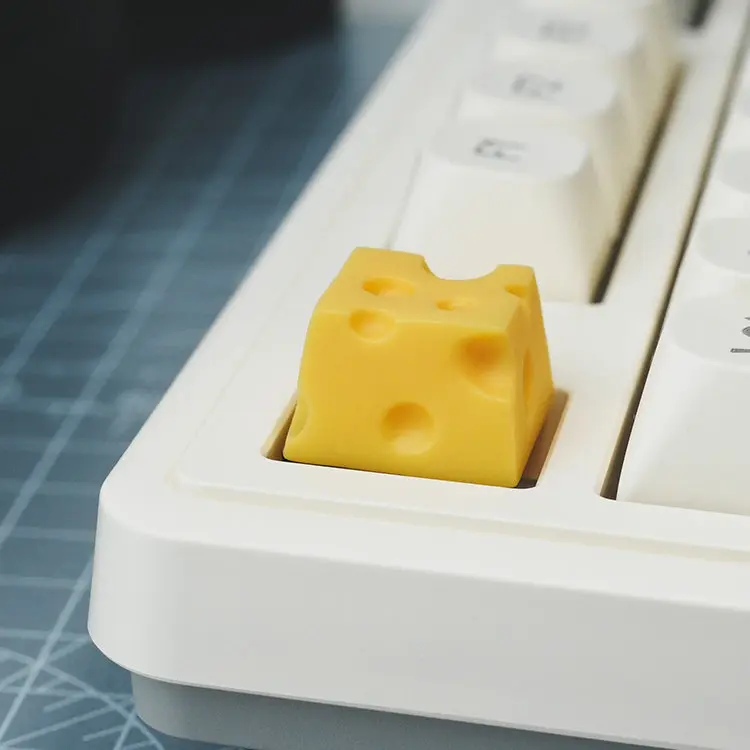 Cute single cheese personalized keycap matte custom cross shaft yellow mechanical keyboard
Cute single cheese personalized keycap matte custom cross shaft yellow mechanical keyboard