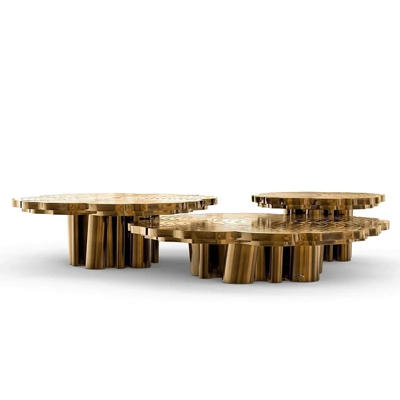 Light luxury combination coffee table high-end villa living room stainless steel coffee table
Light luxury combination coffee table high-end villa living room stainless steel coffee table