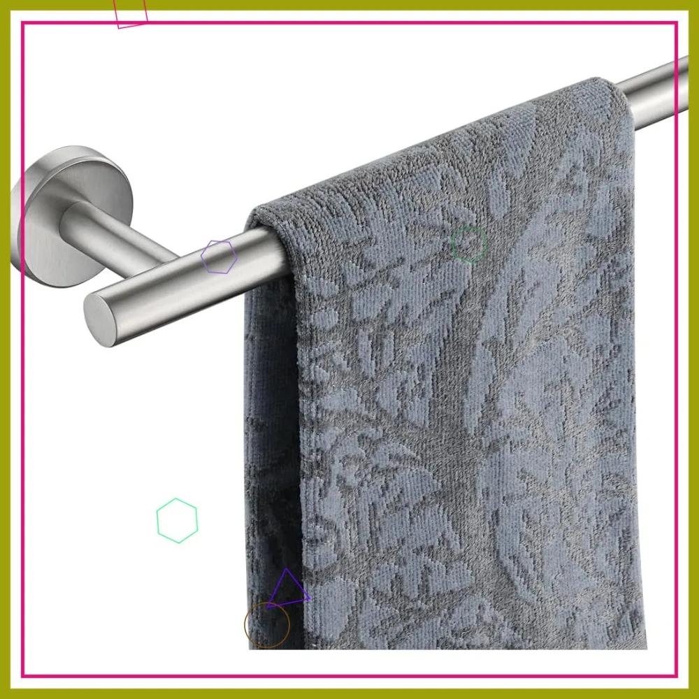 39 Inch Stainless Steel Towel Rack, 1mm Thick Brushed Finish Wall Mount for Bathroom, 36 Inch Usable Length
39 Inch Stainless Steel Towel Rack, 1mm Thick Brushed Finish Wall Mount for Bathroom, 36 Inch Usable Length