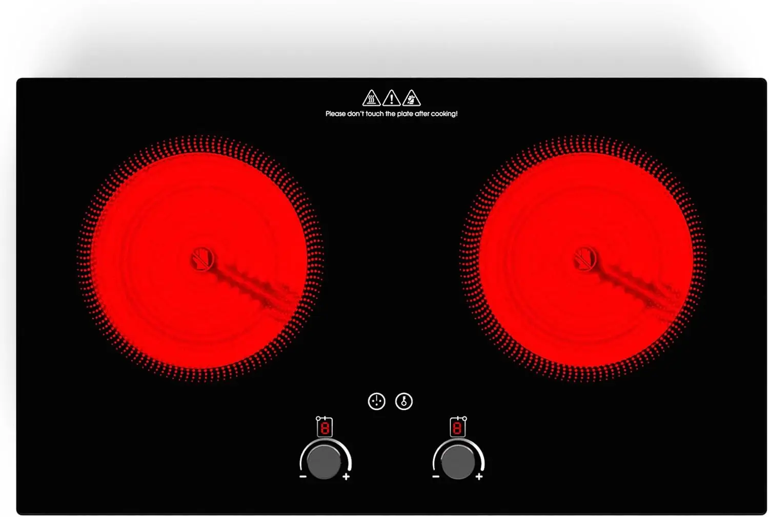 Electric Cooktop 2400W Electric Stove Top Countertop and Built in Hot Plate with Child Safety Lock Timer LED touch Knob
Electric Cooktop 2400W Electric Stove Top Countertop and Built in Hot Plate with Child Safety Lock Timer LED touch Knob