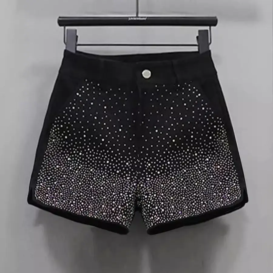 Hot Diamond Denim Shorts Women Summer Dopamine New Korean Version High Waist Wide Leg Shorts Versatile Elastic A-line Hot Pants
Hot Diamond Denim Shorts Women Summer Dopamine New Korean Version High Waist Wide Leg Shorts Versatile Elastic A-line Hot Pants