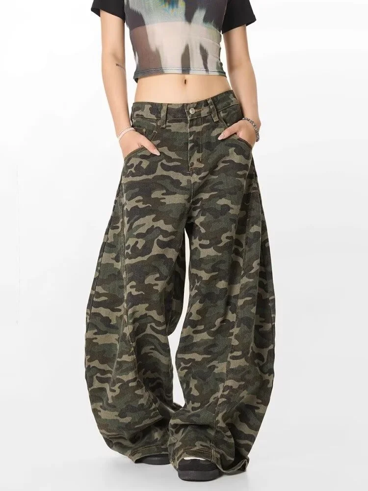 2025 Autumn Womens Jeans High Waist Baggy Casual Vintage Y2K Camouflage Straight Pants Street American Wide Leg Denim Trouser
2025 Autumn Womens Jeans High Waist Baggy Casual Vintage Y2K Camouflage Straight Pants Street American Wide Leg Denim Trouser
