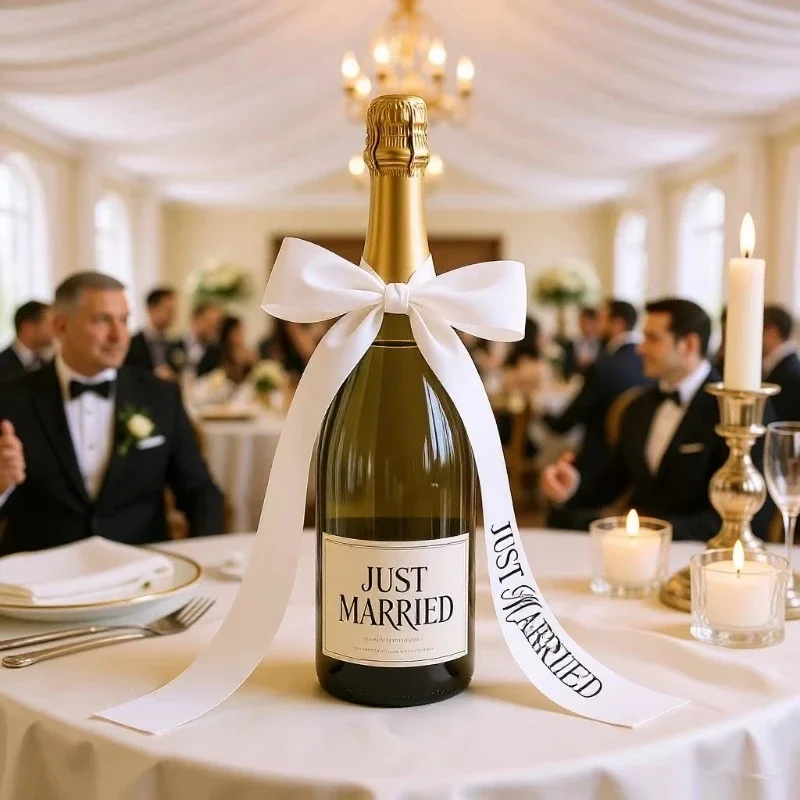 50pcs White Satin Wedding Ribbon Just Married Band For Champagne Bottle Decoration Elegant Decor For Brides Couples Anniversary
50pcs White Satin Wedding Ribbon Just Married Band For Champagne Bottle Decoration Elegant Decor For Brides Couples Anniversary
