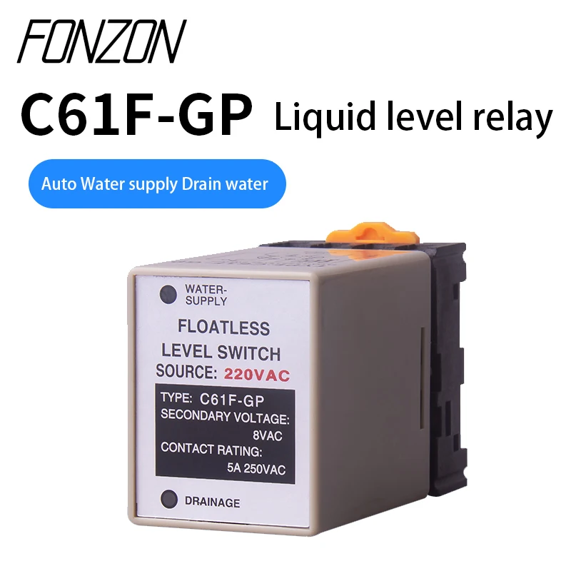 C61F-GP level relay C61F - GP water level controller switch pump automatically switches with base and detector
C61F-GP level relay C61F - GP water level controller switch pump automatically switches with base and detector