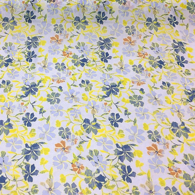 1 метр 100% шелковый шелк 12 момме Тонкая шелковая ткань из жоржета Желтый Синий Цветочный принт 138 см Ширина 54 дюйма по дворам XL222
1 метр 100% шелковый шелк 12 момме Тонкая шелковая ткань из жоржета Желтый Синий Цветочный принт 138 см Ширина 54 дюйма по дворам XL222