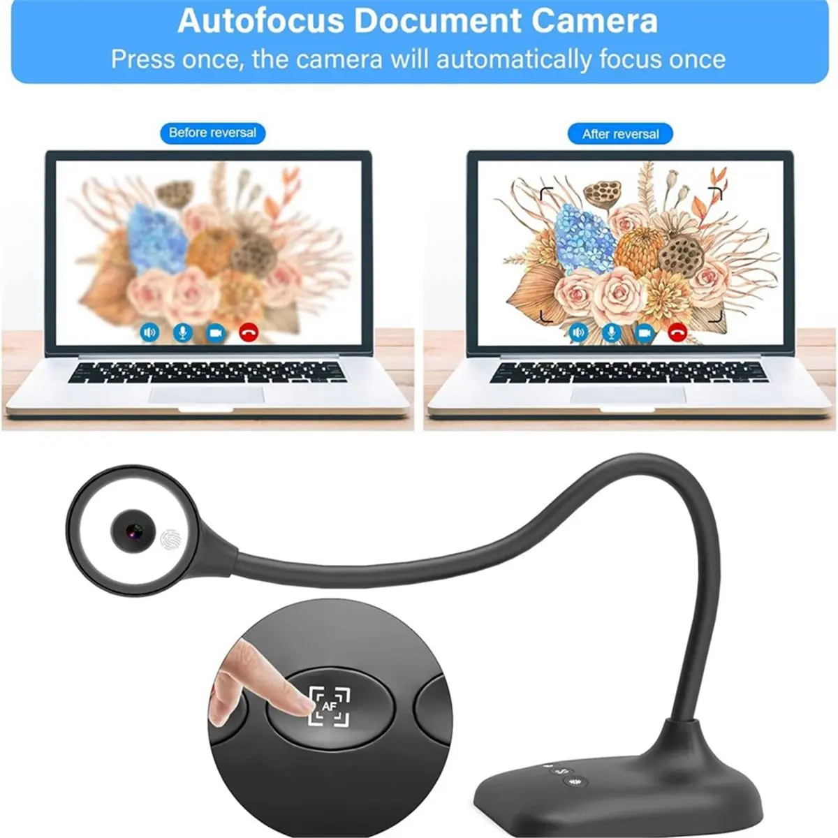 “QUALITY EXCELLE“USB Document Camera, Document Webcam Camera with Mic, LED Lights, Image Invert, Folding for Learning Teaching
“QUALITY EXCELLE“USB Document Camera, Document Webcam Camera with Mic, LED Lights, Image Invert, Folding for Learning Teaching