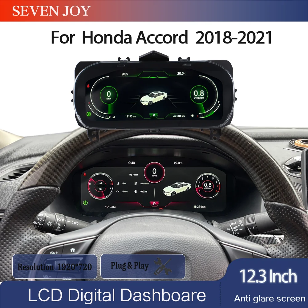 12.3'' HD LCD screen For Honda Accord 2018-2021 Digital Instrument Cluster Speedometer Dashboard Gauge Plug and play
12.3'' HD LCD screen For Honda Accord 2018-2021 Digital Instrument Cluster Speedometer Dashboard Gauge Plug and play