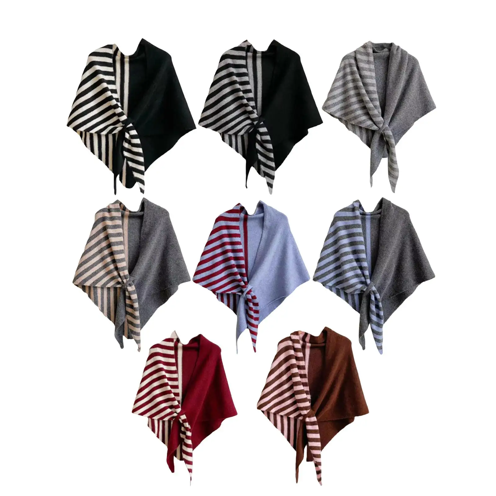 Women's Triangle Striped Shawl Polyester Cardigan Wrap for Spring Fall Winter
Women's Triangle Striped Shawl Polyester Cardigan Wrap for Spring Fall Winter
