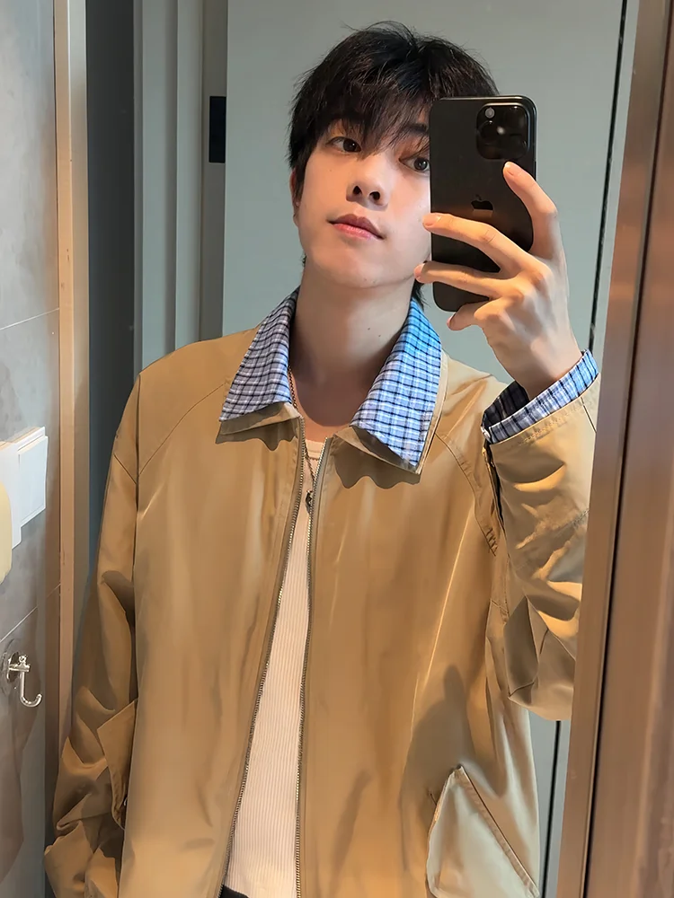 Мужская фланелевая куртка в американском ретро-стиле, с высоким воротником, для бейсбольных игр, парная модель, свободный крой, длинный рукав, на молнии
Мужская фланелевая куртка в американском ретро-стиле, с высоким воротником, для бейсбольных игр, парная модель, свободный крой, длинный рукав, на молнии