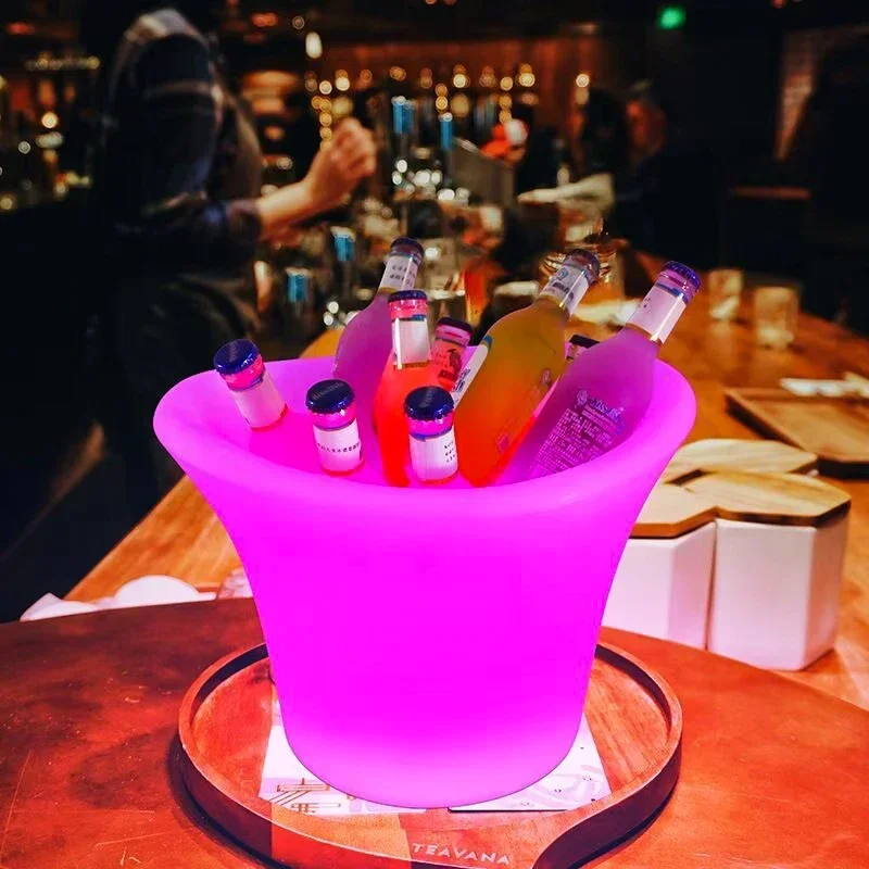 Wholesale Rechargeable LED RGB Variable Light Bar Atmosphere Ice Wine Bucket for Holiday Party Made of Durable Plastic
Wholesale Rechargeable LED RGB Variable Light Bar Atmosphere Ice Wine Bucket for Holiday Party Made of Durable Plastic