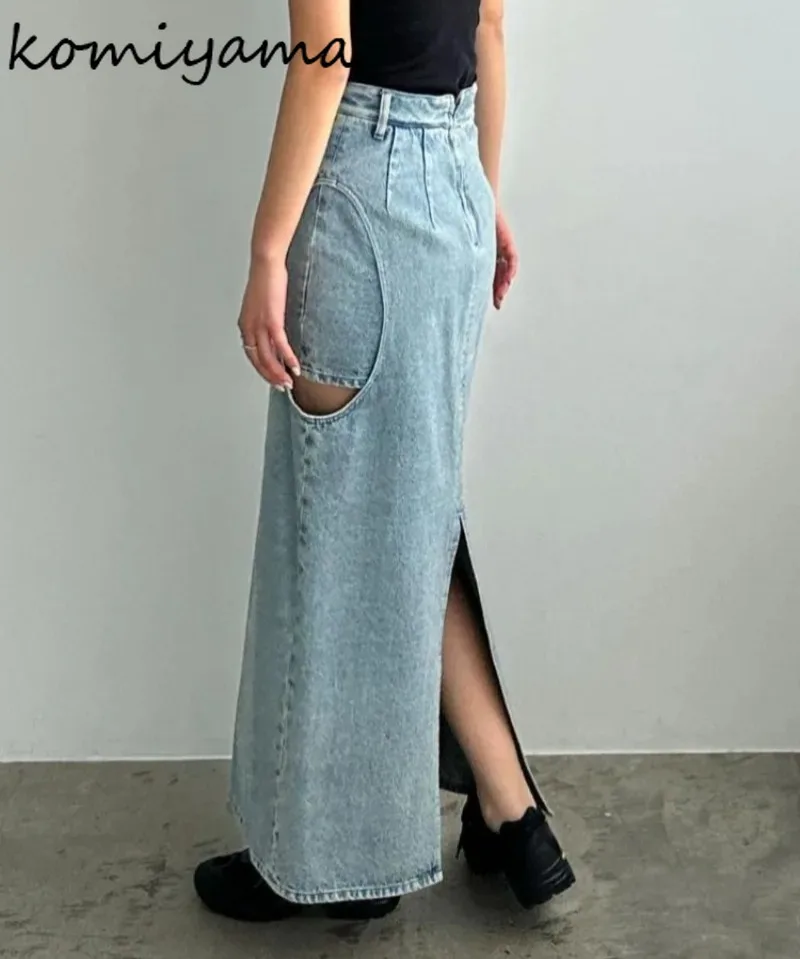 Japan Chic Fake Two Piece Faldas Mujer Hollow Out Design Womens Skirt Denim Skirts High Waist Ropa 2025 Spring Summer Saia
Japan Chic Fake Two Piece Faldas Mujer Hollow Out Design Womens Skirt Denim Skirts High Waist Ropa 2025 Spring Summer Saia