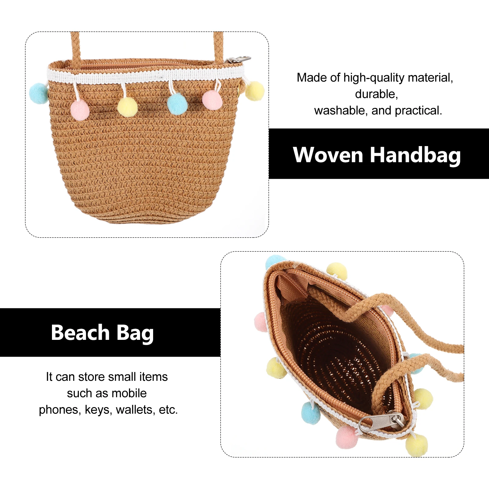 1pc Straw Bag Kids Handbag Small Beach Pouch Washable Durable Stylish Storage Phone Keys Wallet Summer Child Hat Accessories 
1pc Straw Bag Kids Handbag Small Beach Pouch Washable Durable Stylish Storage Phone Keys Wallet Summer Child Hat Accessories