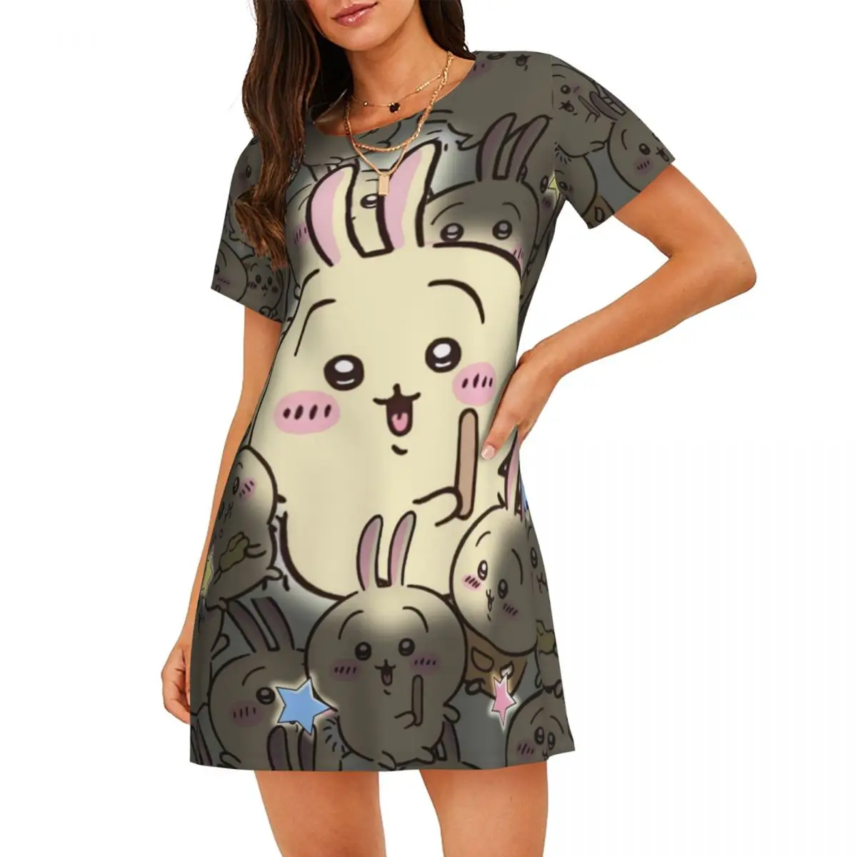 Custom Cartoon C-chiikawas Anime Short Sleeves Women Nightdress For Sleeping Womens Nightgown Popular Manga Dress Sleep Dress
Custom Cartoon C-chiikawas Anime Short Sleeves Women Nightdress For Sleeping Womens Nightgown Popular Manga Dress Sleep Dress