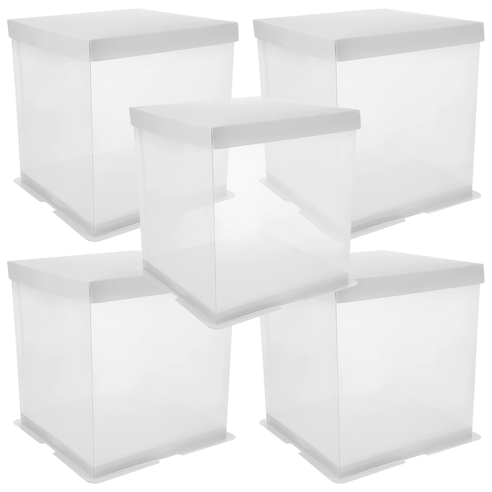 5pcs Cake Boxes Transparent 6 Inch Double Layer Square Heightened Packaging Birthday Wedding Party Supplies Pastries Containers
5pcs Cake Boxes Transparent 6 Inch Double Layer Square Heightened Packaging Birthday Wedding Party Supplies Pastries Containers