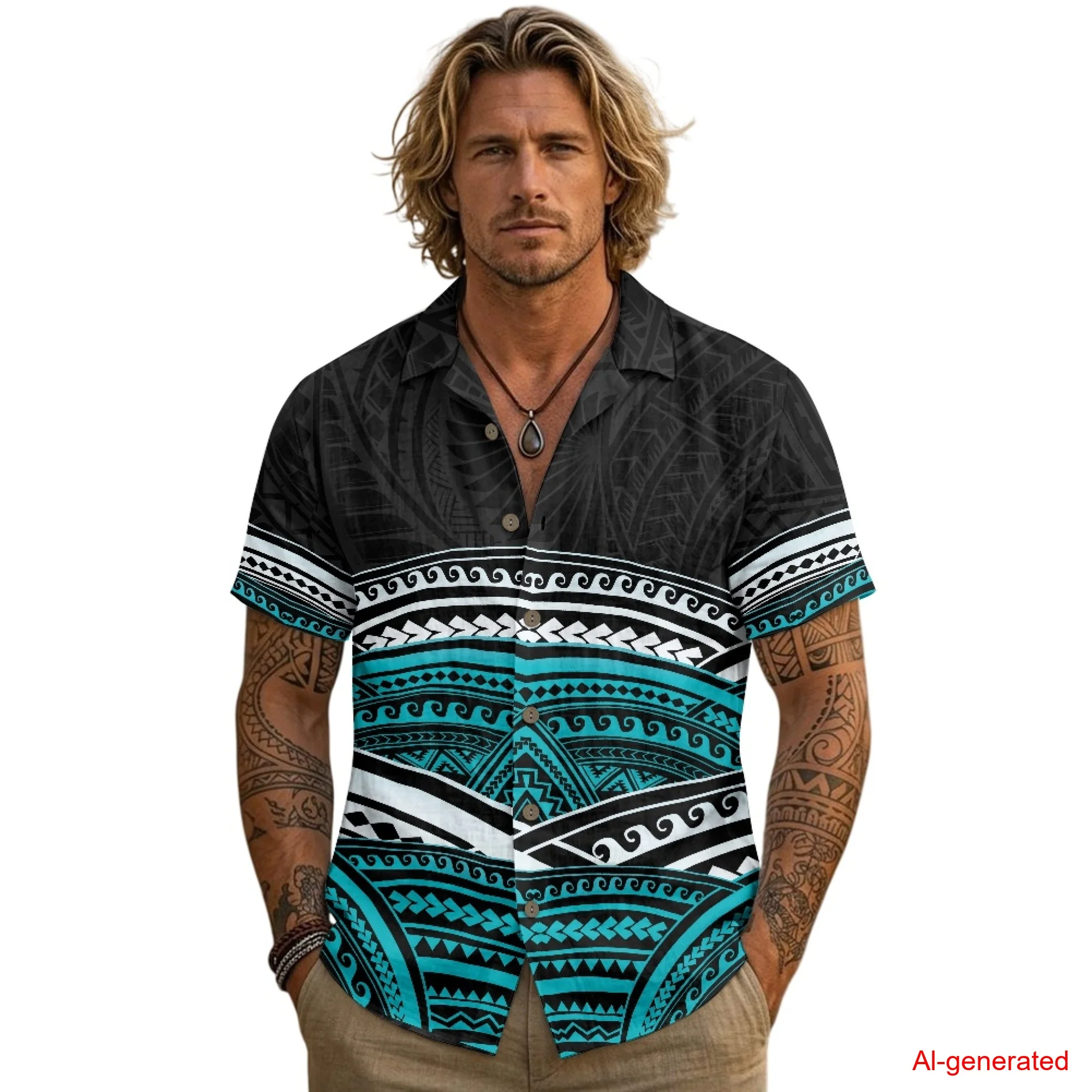 INSTANTARTS Men's Linen Short-Sleeved Shirt Polynesia Stripes Linen Shirts for Men Lightweight Breathable Short Sleeve Top S-3XL
INSTANTARTS Men's Linen Short-Sleeved Shirt Polynesia Stripes Linen Shirts for Men Lightweight Breathable Short Sleeve Top S-3XL