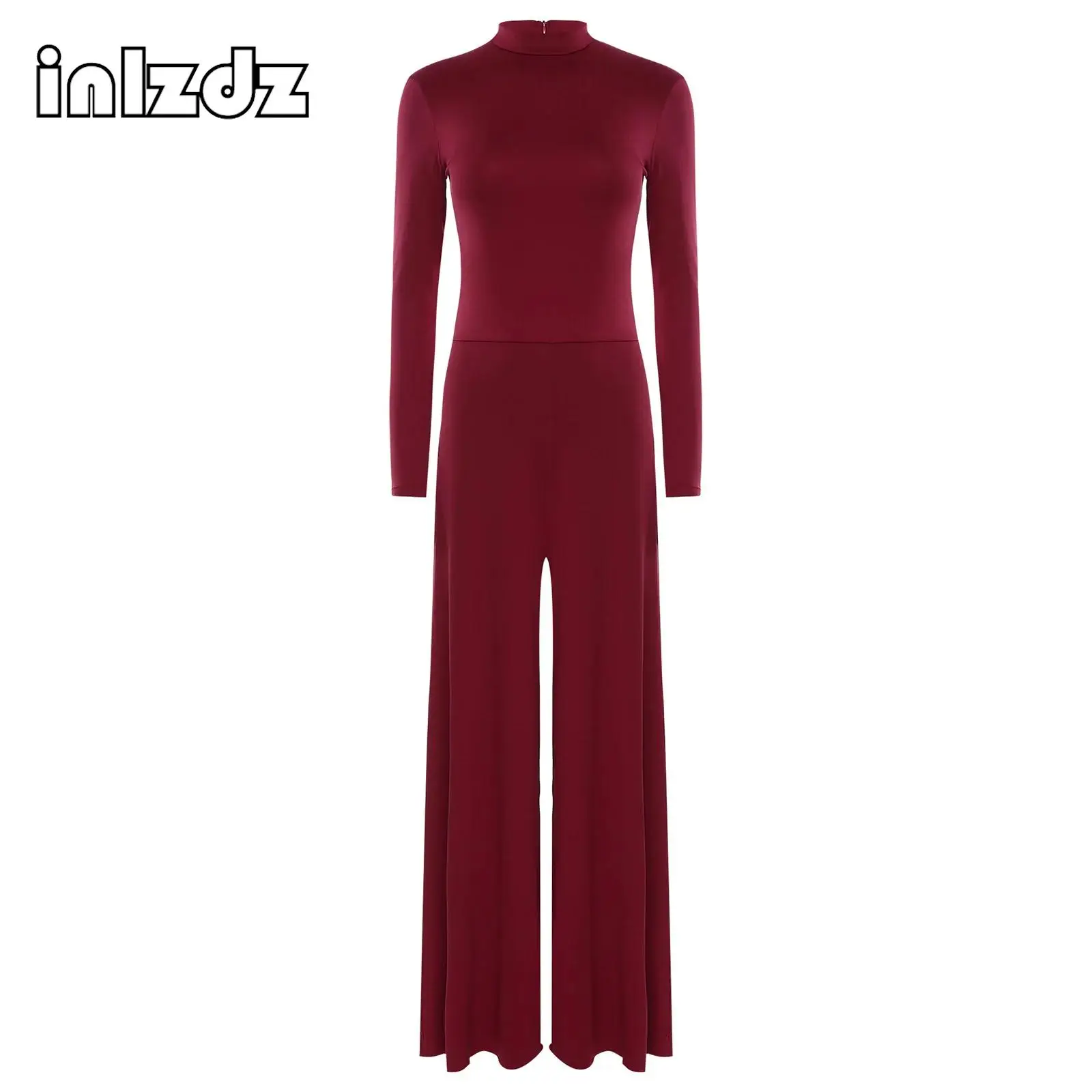 Womens Dancewear Spandex Long Sleeve Wide Leg Full Bodysuit Gymnastics Unitards Jumpsuit Ballet Liturgical Praise Dance Costume
Womens Dancewear Spandex Long Sleeve Wide Leg Full Bodysuit Gymnastics Unitards Jumpsuit Ballet Liturgical Praise Dance Costume