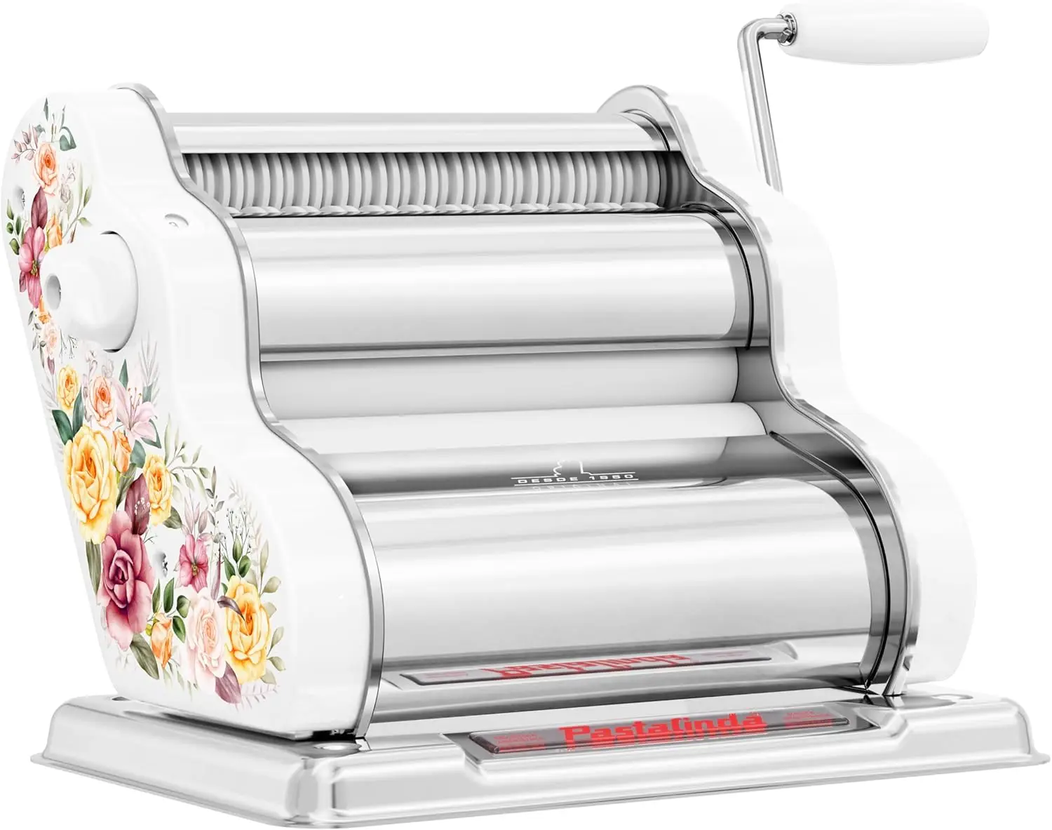 Classic 200 Pasta Maker Machine, 20 cm Wide Rollers, 9 Thickness Positions, 2 Cutting Positions, Stainless Steel. Includes Reinf
Classic 200 Pasta Maker Machine, 20 cm Wide Rollers, 9 Thickness Positions, 2 Cutting Positions, Stainless Steel. Includes Reinf
