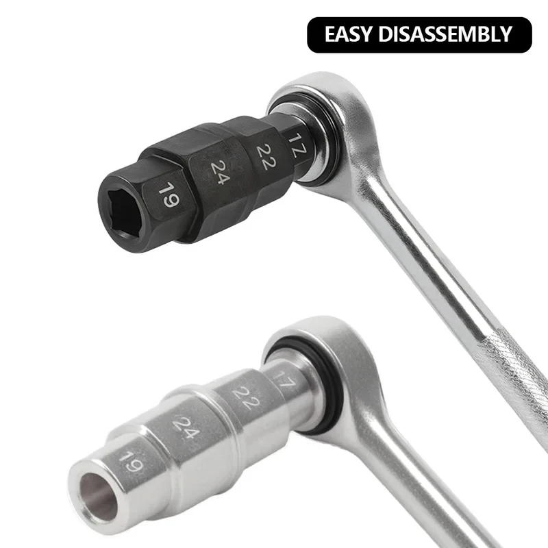 4-in-1 Multifunction Motorcycle Axle Wheel Removal Tool – Hex Spindle Sockets (17/19/22/24 mm) with 3/8" Drive Spanner
4-in-1 Multifunction Motorcycle Axle Wheel Removal Tool – Hex Spindle Sockets (17/19/22/24 mm) with 3/8" Drive Spanner