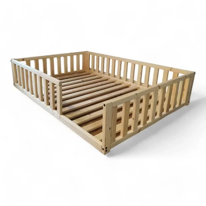 Solid wood crib with safety rails, sleepable and adjustable bed frame for newborns
Solid wood crib with safety rails, sleepable and adjustable bed frame for newborns