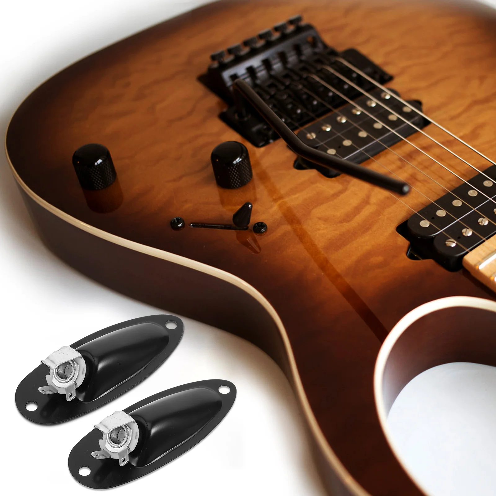 3pcs Boat Style Electric Guitar Input Jack Socket Plate Output Replacement Parts 6.35Mm Pickup Connection Compatible Guitar
3pcs Boat Style Electric Guitar Input Jack Socket Plate Output Replacement Parts 6.35Mm Pickup Connection Compatible Guitar