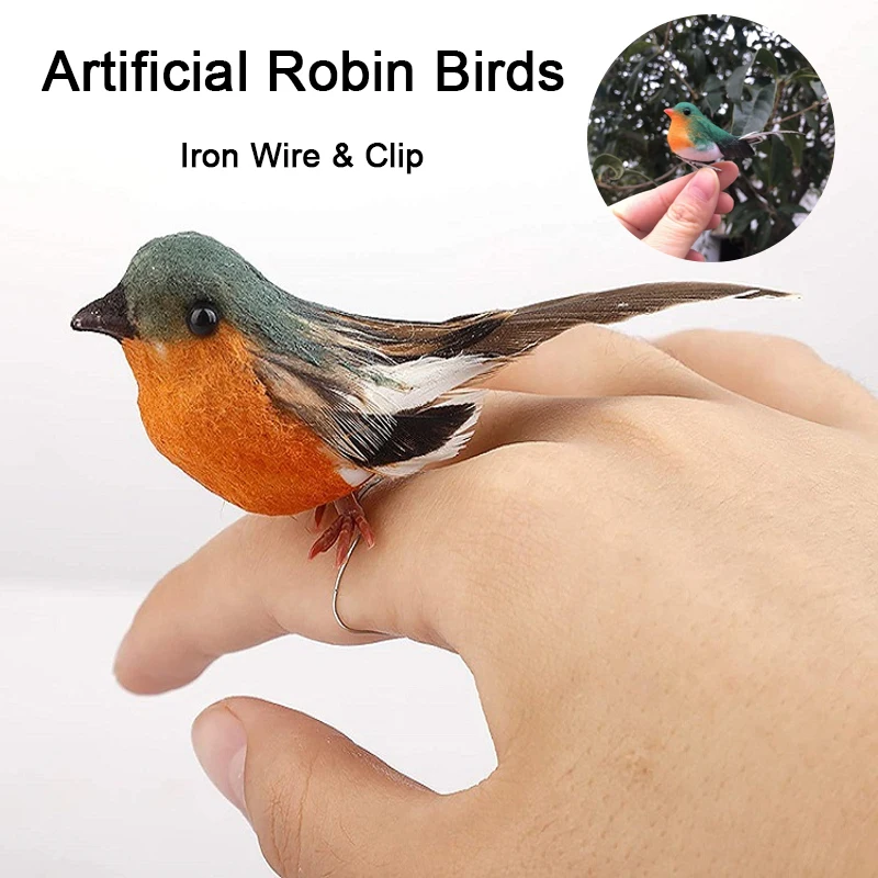 Robin Birds Miniatures Decoration Artificial Figurines Feather Bird Craft Ornament Simulation Outdoor Garden Ornament Decoration
Robin Birds Miniatures Decoration Artificial Figurines Feather Bird Craft Ornament Simulation Outdoor Garden Ornament Decoration
