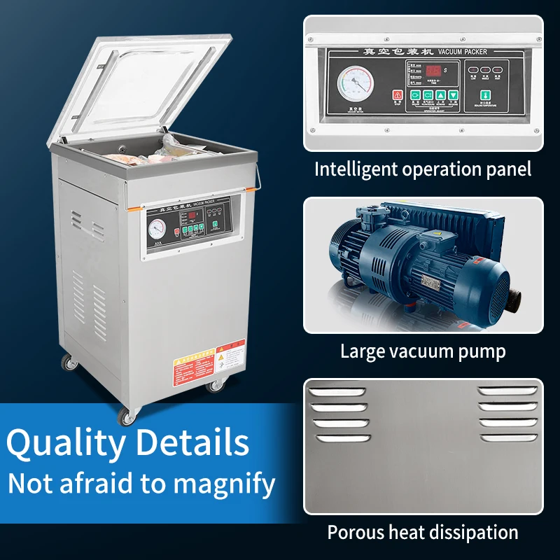 Electric Single Chamber Vertical Vacuum Packing Machine for Rice Beef Empanadas Commodity-Pouch Film Packaging Type
Electric Single Chamber Vertical Vacuum Packing Machine for Rice Beef Empanadas Commodity-Pouch Film Packaging Type