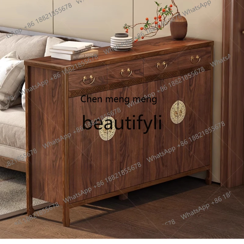 New Chinese solid wood, home door porch Chinese style retro storage cabinet integrated against the wall, indoor shoe kitchen R
New Chinese solid wood, home door porch Chinese style retro storage cabinet integrated against the wall, indoor shoe kitchen R
