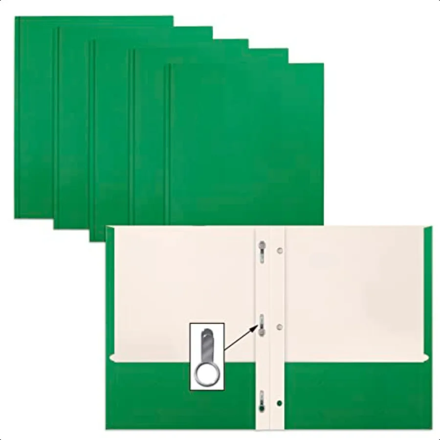 Green Paper 2 Pocket Folders with Prongs 50 Pack Matte Texture Letter Size Paper Folders 50 Pack with etal Prong Fastener Clips
Green Paper 2 Pocket Folders with Prongs 50 Pack Matte Texture Letter Size Paper Folders 50 Pack with etal Prong Fastener Clips