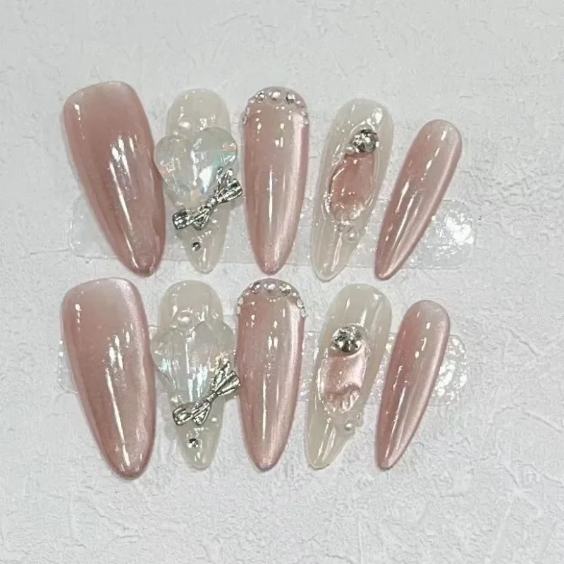 10Pcs /Set Full Cover False Nails Press on Nails Fake Nails Diy Pure Handmade Removable Pink Diamond
10Pcs /Set Full Cover False Nails Press on Nails Fake Nails Diy Pure Handmade Removable Pink Diamond