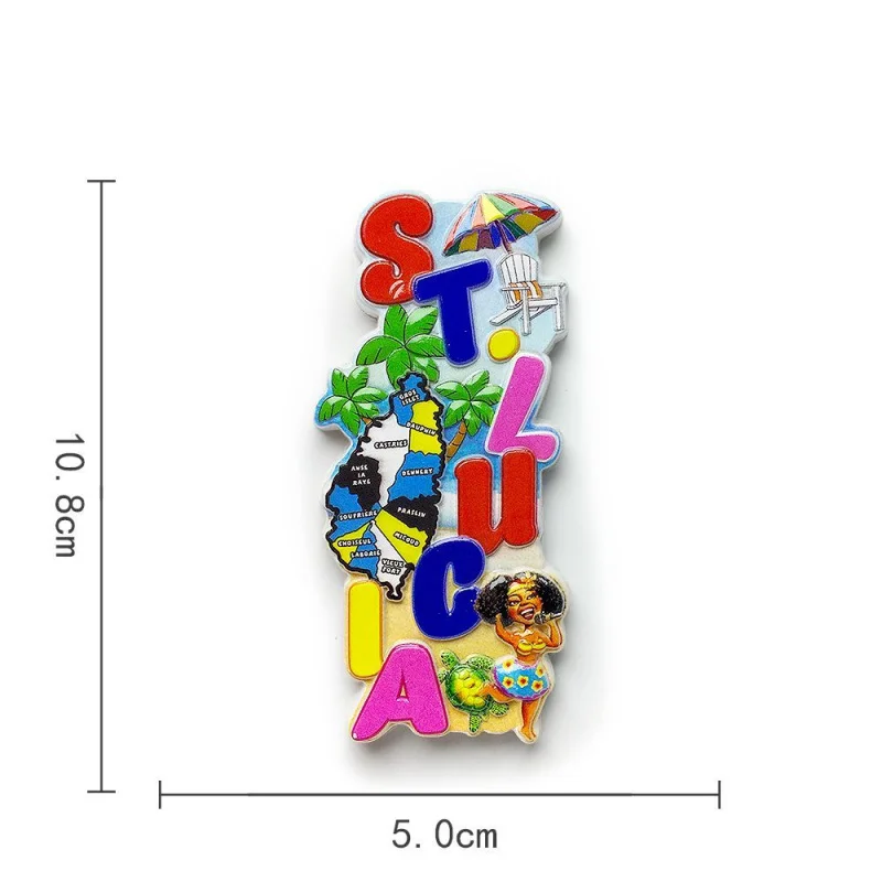 Saint Lucia Creative Letter Home Decoration 3D Painted World Travel Souvenir Fridge Magnet
Saint Lucia Creative Letter Home Decoration 3D Painted World Travel Souvenir Fridge Magnet