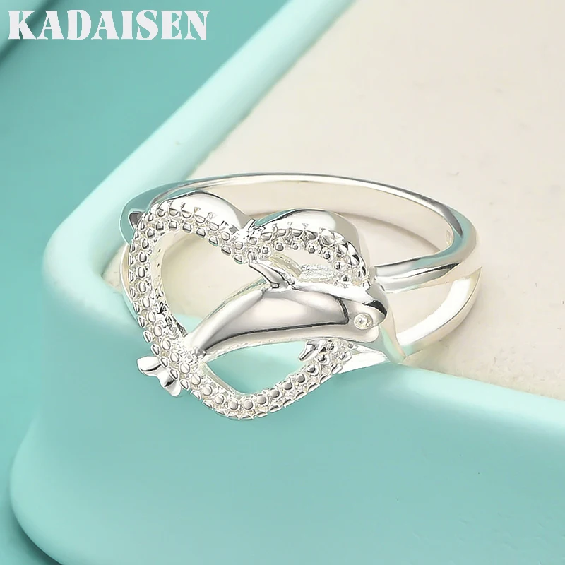 High Quality 925 Sterling Silver Fine Love Dolphins Heart Rings For Women Couple Gifts Fashion Party Wedding Jewelry
High Quality 925 Sterling Silver Fine Love Dolphins Heart Rings For Women Couple Gifts Fashion Party Wedding Jewelry