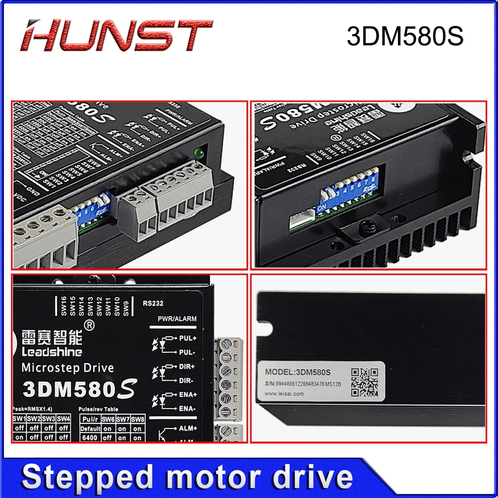 HUNST Leadshine 3DM580S 3 Phase Stepper Driver for Nema 23 Nema 34 57 86 Stepping Motor CNC Engraving Machine.
HUNST Leadshine 3DM580S 3 Phase Stepper Driver for Nema 23 Nema 34 57 86 Stepping Motor CNC Engraving Machine.